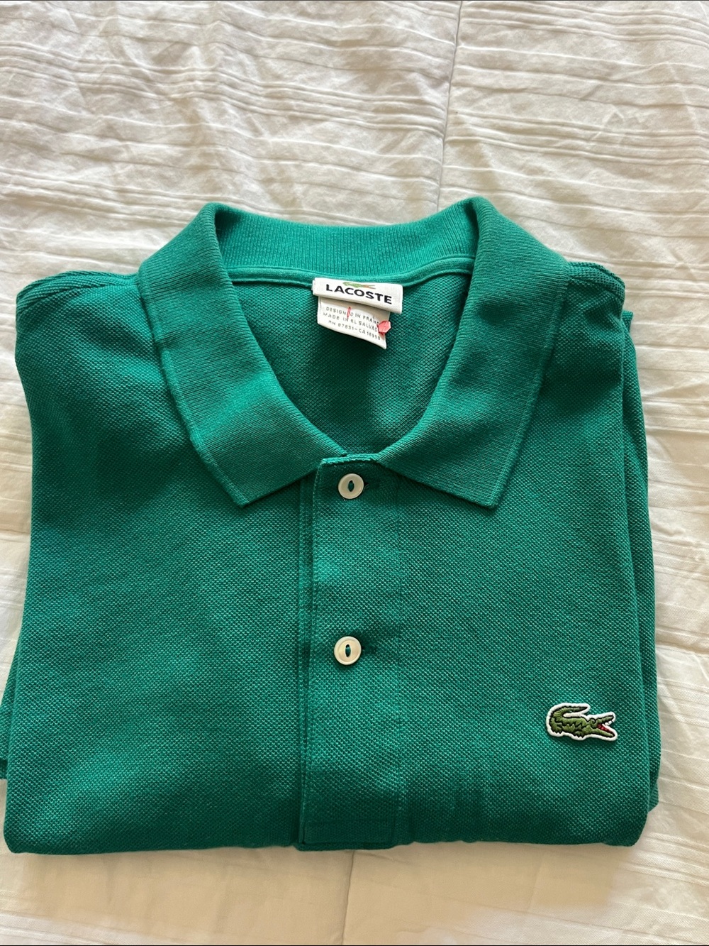 Lacoste Emerald Green Pique Polo Shirt